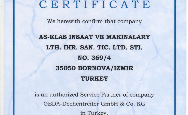 GEDA Sertifikası